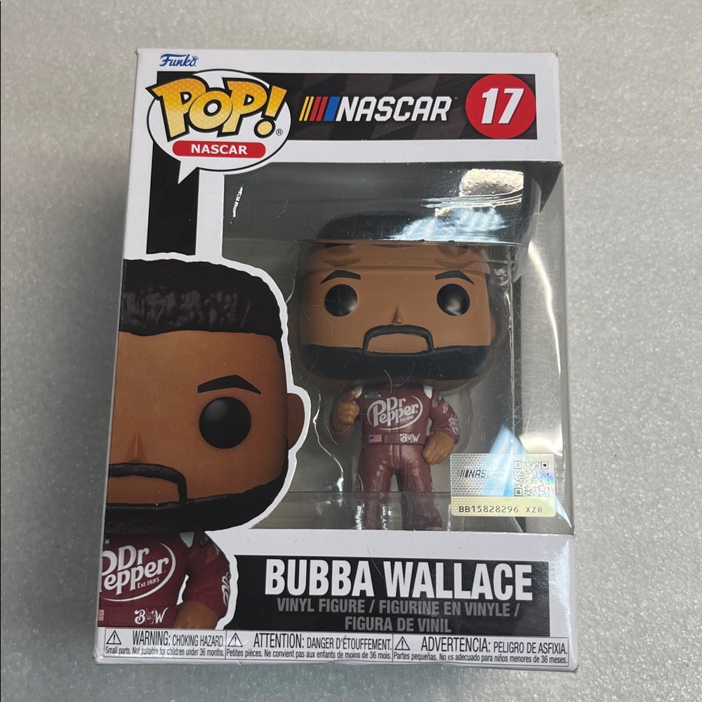 POP NASCAR: Bubba Wallace [Dr. Pepper] Funko Vinyl Figure - Picture 2 of 7